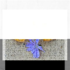 Moth And Chicory Rectangular Jigsaw Puzzl by okhismakingart