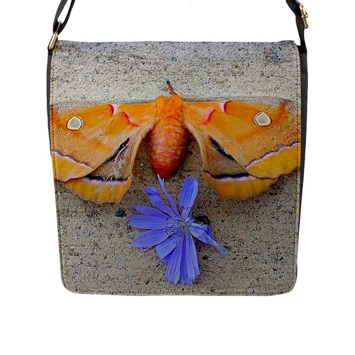 Moth and Chicory Flap Closure Messenger Bag (L)