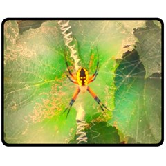 Orb Spider Fleece Blanket (medium)  by okhismakingart