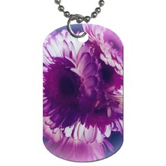 Blue Glowing Flowers Dog Tag (one Side) by okhismakingart