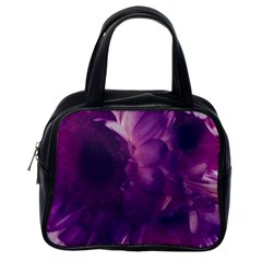 Blue Glowing Flowers Classic Handbag (one Side) by okhismakingart