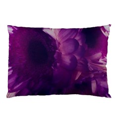 Blue Glowing Flowers Pillow Case by okhismakingart