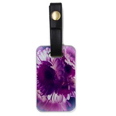 Blue Glowing Flowers Luggage Tags (one Side)  by okhismakingart