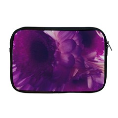 Blue Glowing Flowers Apple Macbook Pro 17  Zipper Case by okhismakingart