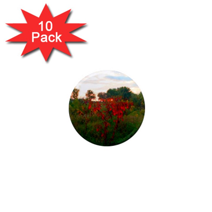 Red Weeds 1  Mini Magnet (10 pack) 