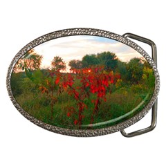 Red Weeds Belt Buckles by okhismakingart