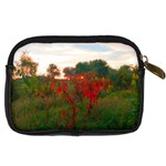 Red Weeds Digital Camera Leather Case Back