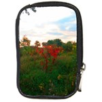 Red Weeds Compact Camera Leather Case Front