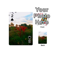 Red Weeds Playing Cards 54 (mini) by okhismakingart