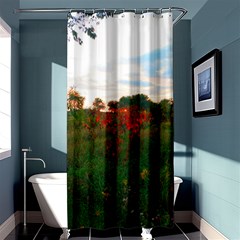 Red Weeds Shower Curtain 36  X 72  (stall)  by okhismakingart