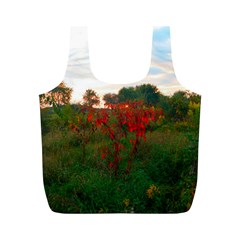 Red Weeds Full Print Recycle Bag (m) by okhismakingart