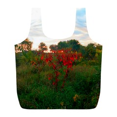 Red Weeds Full Print Recycle Bag (l) by okhismakingart