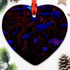 Red-edged Blue Sedum Ornament (heart) by okhismakingart