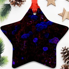 Red-edged Blue Sedum Ornament (star) by okhismakingart