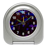 Red-Edged Blue Sedum Travel Alarm Clock Front