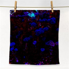 Red-edged Blue Sedum Face Towel by okhismakingart