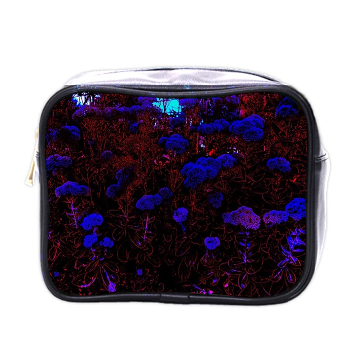 Red-Edged Blue Sedum Mini Toiletries Bag (One Side)