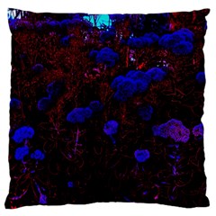 Red-edged Blue Sedum Large Cushion Case (one Side) by okhismakingart