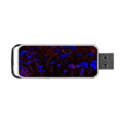 Red-edged Blue Sedum Portable Usb Flash (two Sides) by okhismakingart