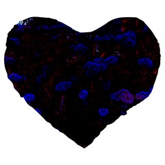 Red-edged Blue Sedum Large 19  Premium Heart Shape Cushion by okhismakingart