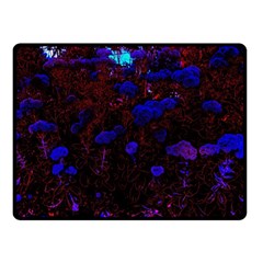 Red-edged Blue Sedum Double Sided Fleece Blanket (small) by okhismakingart