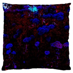 Red-edged Blue Sedum Large Flano Cushion Case (two Sides) by okhismakingart