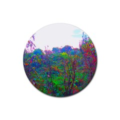 Neon Weeds Rubber Coaster (round)  by okhismakingart