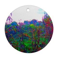 Neon Weeds Round Ornament (two Sides) by okhismakingart