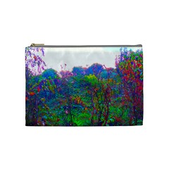 Neon Weeds Cosmetic Bag (medium) by okhismakingart