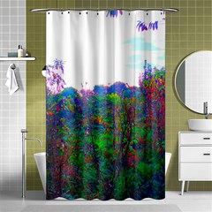 Neon Weeds Shower Curtain 48  X 72  (small)  by okhismakingart