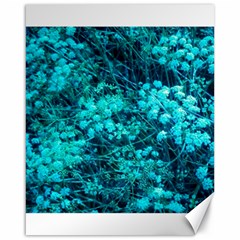 Blue-green Compound Flowers Canvas 16  X 20  by okhismakingart