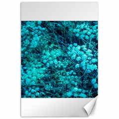 Blue-green Compound Flowers Canvas 24  X 36  by okhismakingart