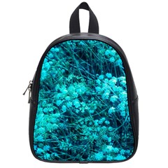 Blue-green Compound Flowers School Bag (small) by okhismakingart