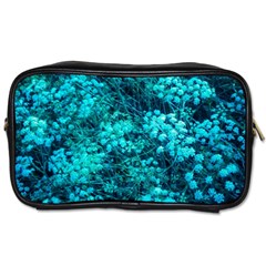 Blue-green Compound Flowers Toiletries Bag (two Sides) by okhismakingart