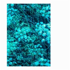 Blue-green Compound Flowers Small Garden Flag (two Sides) by okhismakingart