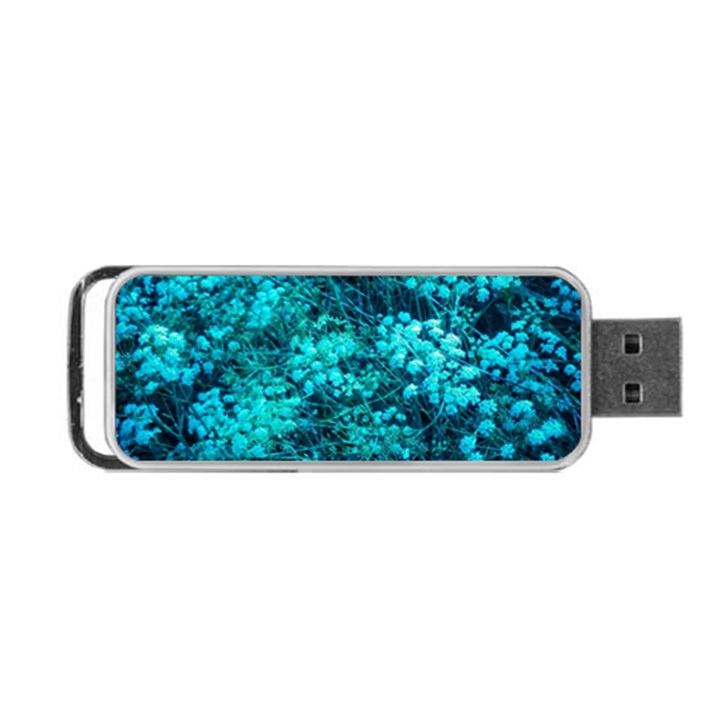 Blue-Green Compound Flowers Portable USB Flash (Two Sides)