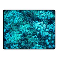 Blue-green Compound Flowers Double Sided Fleece Blanket (small) 