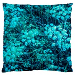 Blue-green Compound Flowers Standard Flano Cushion Case (two Sides) by okhismakingart