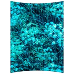 Blue-green Compound Flowers Back Support Cushion by okhismakingart