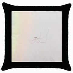 Hanging Spider Throw Pillow Case (black) by okhismakingart