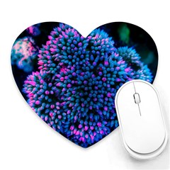 Pink-tipped Sedum Heart Mousepad by okhismakingart