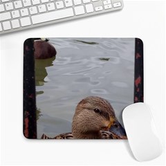 Framed Ducks Large Mousepads by okhismakingart