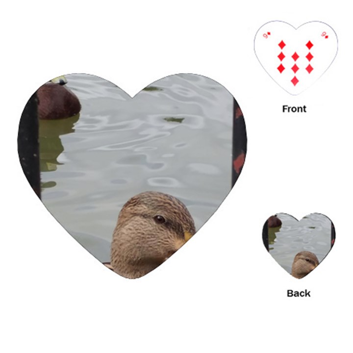 Framed Ducks Playing Cards (Heart)