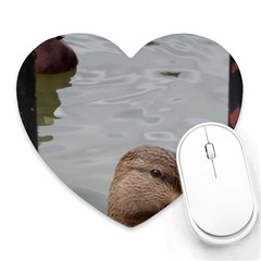 Framed Ducks Heart Mousepads by okhismakingart