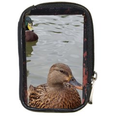 Framed Ducks Compact Camera Leather Case by okhismakingart