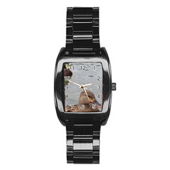 Framed Ducks Stainless Steel Barrel Watch