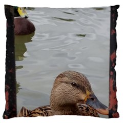 Framed Ducks Standard Flano Cushion Case (one Side) by okhismakingart