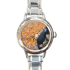 Luna Standing Round Italian Charm Watch by okhismakingart