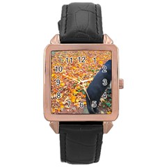 Luna Standing Rose Gold Leather Watch  by okhismakingart