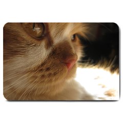 Cute Cat Face Large Doormat  by LoolyElzayat